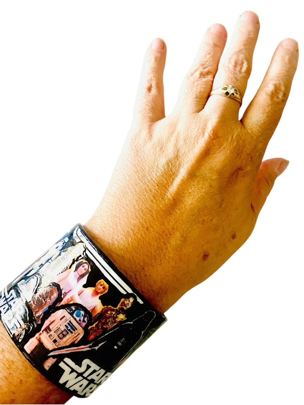 Star Wars Multi-Color Character Collage Wide Cuff Bracelet